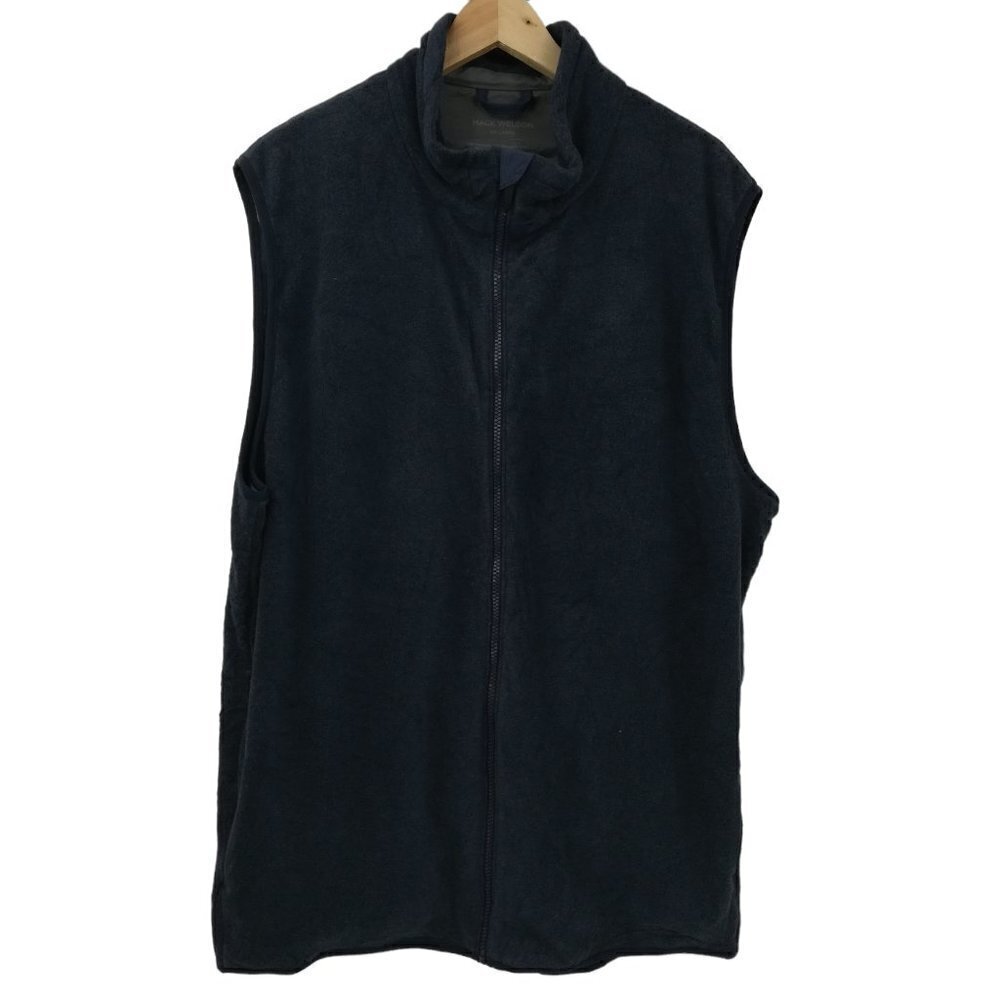 Mack Weldon Warmknit Zip Front Fleece Blue Vest Size XXL Pockets Zipper Heather